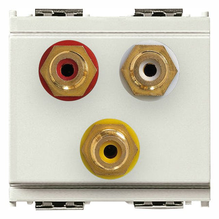 Vimar Idea 16333 3x RCA Socket Outlet, Flush Mount, IP20 — Quality Boat Parts