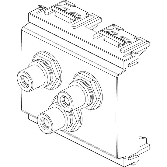 Vimar Idea 16333 3x RCA Socket Outlet, Flush Mount, IP20 — Quality Boat Parts