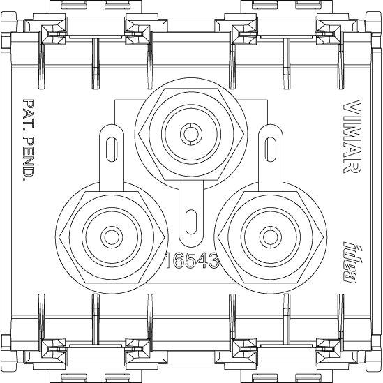Vimar Idea 16333 3x RCA Socket Outlet, Flush Mount, IP20 — Quality Boat Parts