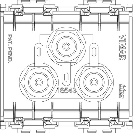 Vimar Idea 16333 3x RCA Socket Outlet, Flush Mount, IP20 — Quality Boat Parts