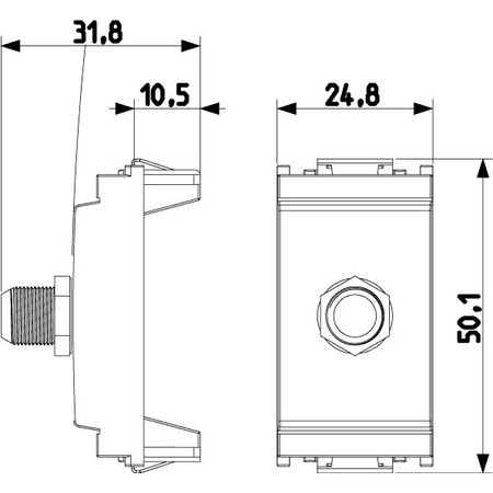 Vimar Idea Coaxial Socket Outlet, F-Type Female, Up to 2400 MHz — Quality Boat Parts
