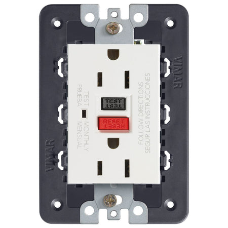 Vimar Eikon Double 2P+E USA Socket Outlet, GFCI, 15A 125V, 60 Hz — Quality Boat Parts