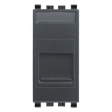 Vimar Eikon RJ12 Phone Jack, 6-Position 6-Conductor (6/6), Screw Terminals, Flush Mount, IP40, Dust Cover, 1 Module — Quality Boat Parts