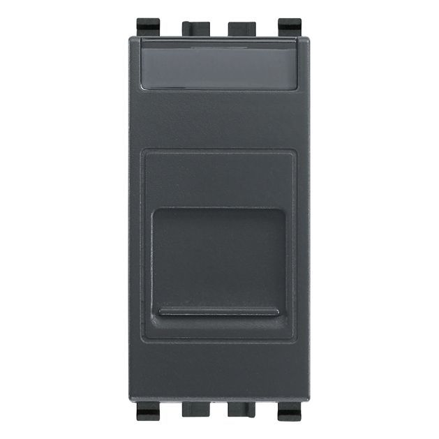 Vimar Eikon RJ12 Phone Jack, 6-Position 6-Conductor (6/6), Screw Terminals, Flush Mount, IP40, Dust Cover, 1 Module — Quality Boat Parts
