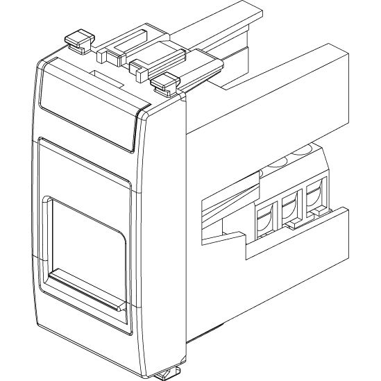 Vimar Eikon RJ12 Phone Jack, 6-Position 6-Conductor (6/6), Screw Terminals, Flush Mount, IP40, Dust Cover, 1 Module — Quality Boat Parts