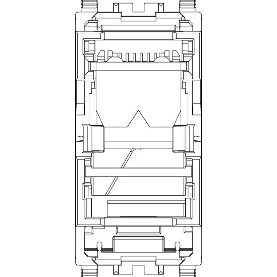 Vimar Eikon RJ12 Phone Jack, 6-Position 6-Conductor (6/6), Screw Terminals, Flush Mount, IP40, Dust Cover, 1 Module — Quality Boat Parts