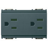 Vimar Idea SICURY Double 2P+E Socket Outlet, American and Saudi Arabian Standards, 15A 127V, 3 Modules, IP20 — Quality Boat Parts