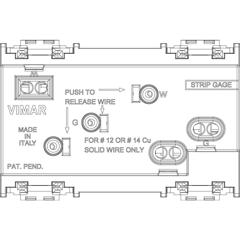 Vimar Idea SICURY Double 2P+E Socket Outlet, American and Saudi Arabian Standards, 15A 127V, 3 Modules, IP20 — Quality Boat Parts