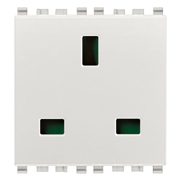 Vimar Eikon English Standard SICURY Socket Outlet, 13A, 250V, 2 Module — Quality Boat Parts