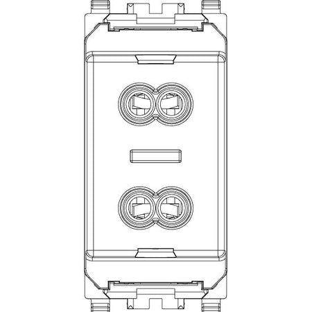 Vimar Eikon Polarized SELV 2P Socket Outlet, For 01616/01617 Plugs, 6A, 24V — Quality Boat Parts