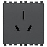 Vimar Eikon SICURY Australian Socket Outlet, AS/NZS 3112 Type I, 2P+E, 15A, 250V, 2 Modules — Quality Boat Parts
