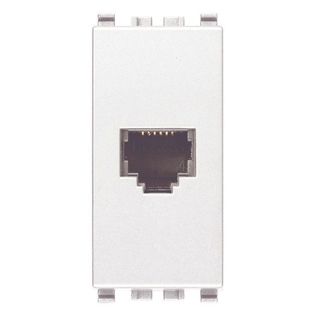 Vimar Eikon RJ12 Phone Jack, 6-Position 6-Conductor, Screw Terminals — Quality Boat Parts