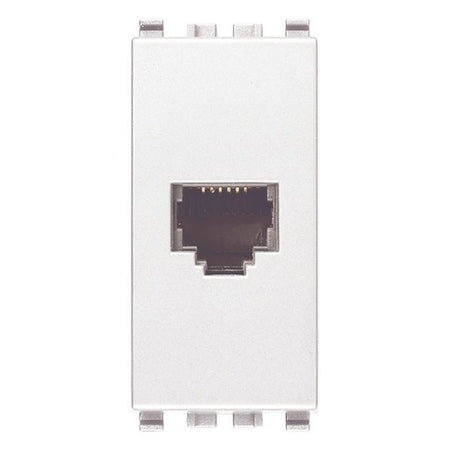Vimar Eikon RJ12 Phone Jack, 6-Position 6-Conductor, Screw Terminals — Quality Boat Parts