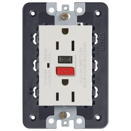 Vimar Idea USA GFCI Duplex Socket Outlet, 15A 125V, IP20 — Quality Boat Parts
