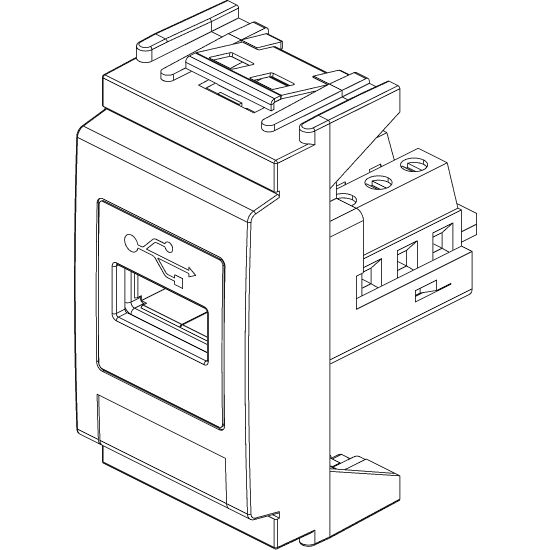 Vimar Idea USB Socket Connector, 1 Module, IP20, Screw Terminals — Quality Boat Parts