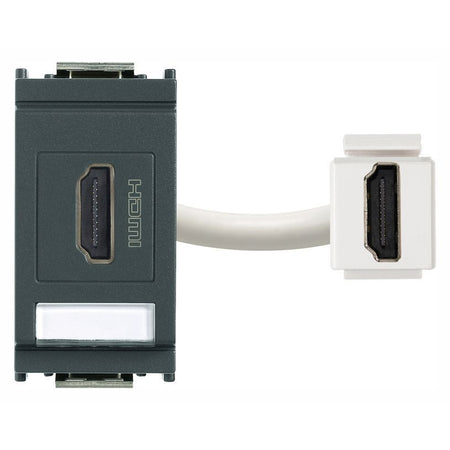 Vimar Idea HDMI 2.1b Socket Outlet, 1-Module, Keystone Fixing, Flush Mount, IP20 — Quality Boat Parts