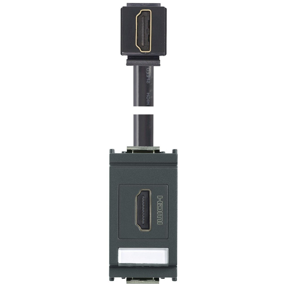 Vimar Idea HDMI 2.1b Socket Outlet, 1-Module, Keystone Fixing, Flush Mount, IP20 — Quality Boat Parts