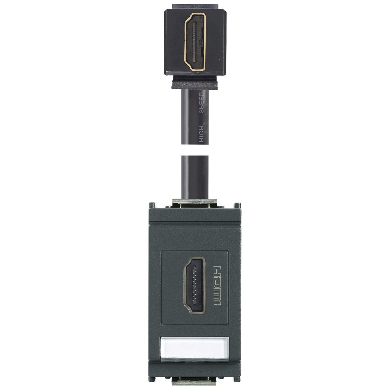 Vimar Idea HDMI 2.1b Socket Outlet, 1-Module, Keystone Fixing, Flush Mount, IP20 — Quality Boat Parts