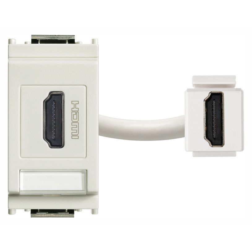Vimar Idea HDMI 2.1b Socket Outlet, 1-Module, Keystone Fixing, Flush Mount, IP20 — Quality Boat Parts