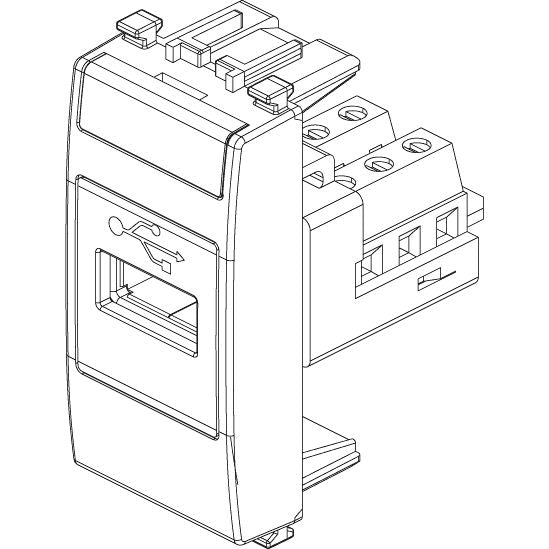 Vimar Eikon USB Socket Outlet, 1 Module, Screw Terminals, IP20 — Quality Boat Parts