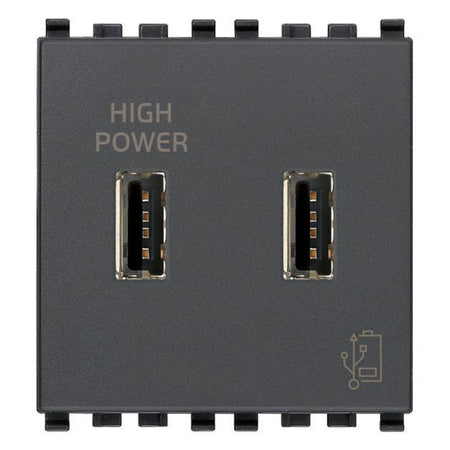 Vimar Eikon 2-Port USB Supply Unit, 5V, 2 Modules, Flush-Mounted — Quality Boat Parts