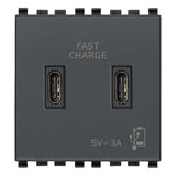Vimar Eikon 2-Port USB Supply Unit, 5V, 2 Modules, Flush-Mounted — Quality Boat Parts