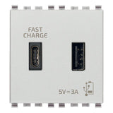 Vimar Eikon 2-Port USB Supply Unit, 5V, 2 Modules, Flush-Mounted — Quality Boat Parts