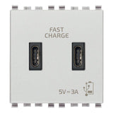 Vimar Eikon 2-Port USB Supply Unit, 5V, 2 Modules, Flush-Mounted — Quality Boat Parts