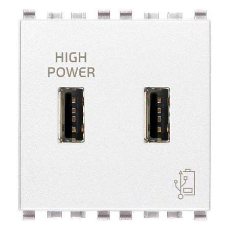 Vimar Eikon 2-Port USB Supply Unit, 5V, 2 Modules, Flush-Mounted — Quality Boat Parts