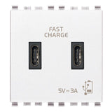 Vimar Eikon 2-Port USB Supply Unit, 5V, 2 Modules, Flush-Mounted — Quality Boat Parts