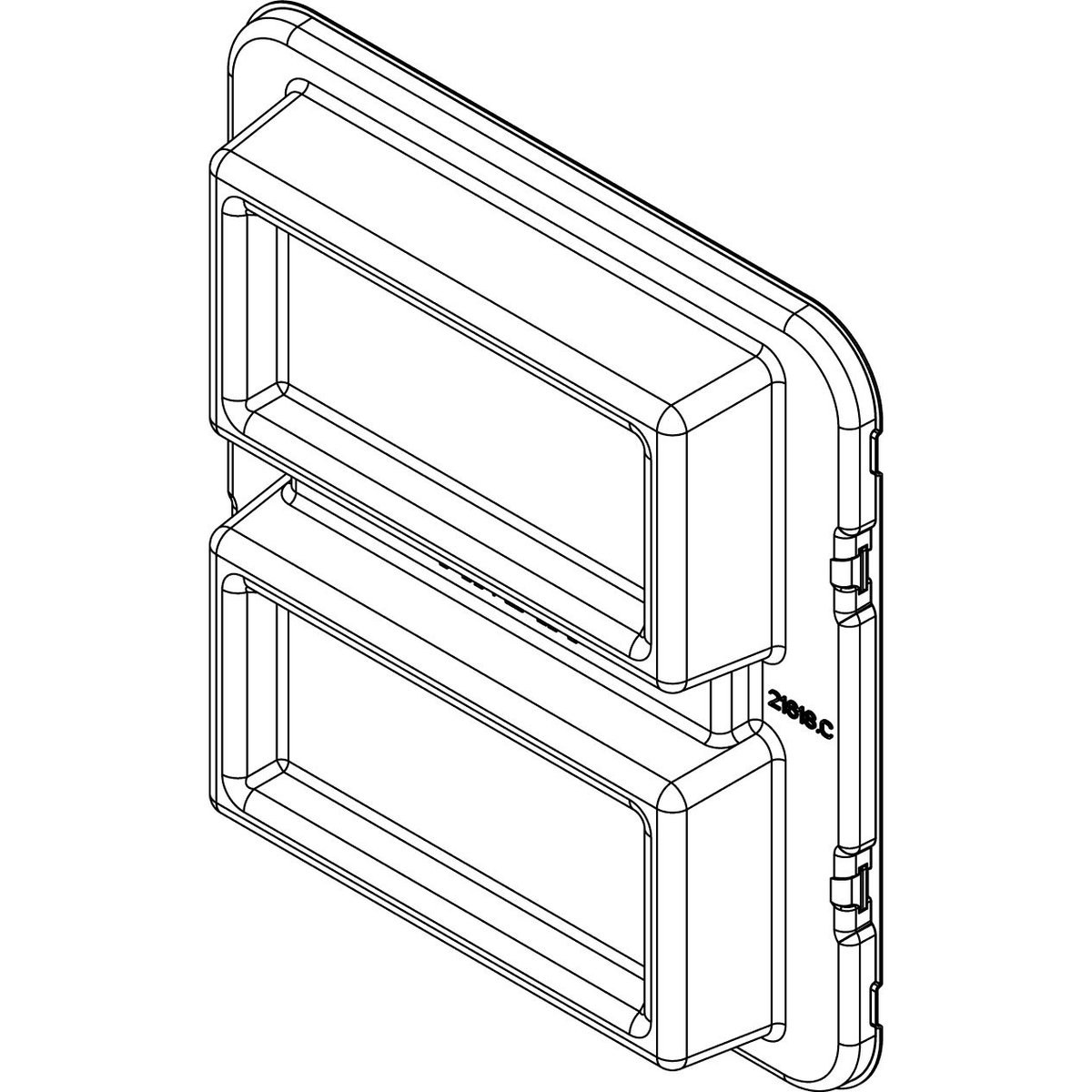 Vimar Eikon Mounting Frame and Protection Cover, 8 (4+4)-Module — Quality Boat Parts