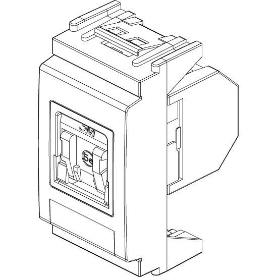 Vimar IDEA RJ45 Cat5e 3M UTP Outlet, Unshielded, 8 Contacts, T568A/B Universal Wiring — Quality Boat Parts