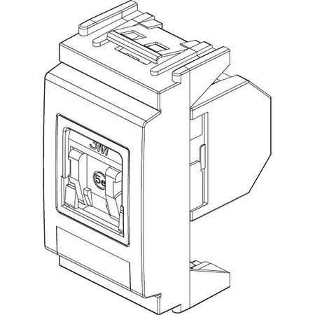 Vimar IDEA RJ45 Cat5e 3M UTP Outlet, Unshielded, 8 Contacts, T568A/B Universal Wiring — Quality Boat Parts