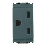 Vimar Idea 2P+E USA Socket Outlet, 15A, 250V, IP20, Flush Mount, Screw Terminal, Halogen-Free Thermoplastic — Quality Boat Parts