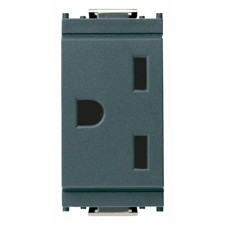 Vimar Idea 2P+E USA Socket Outlet, 15A, 250V, IP20, Flush Mount, Screw Terminal, Halogen-Free Thermoplastic — Quality Boat Parts