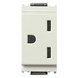 Vimar Idea 2P+E USA Socket Outlet, 15A, 250V, IP20, Flush Mount, Screw Terminal, Halogen-Free Thermoplastic — Quality Boat Parts