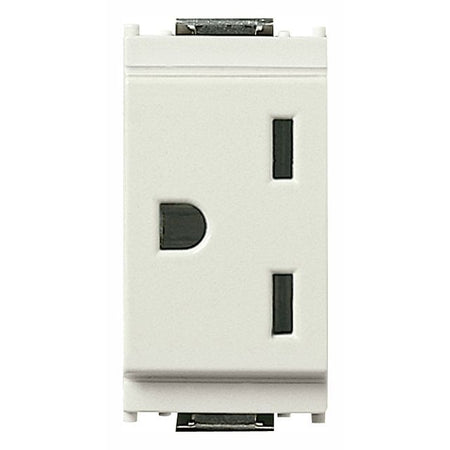 Vimar Idea 2P+E USA Socket Outlet, 15A, 250V, IP20, Flush Mount, Screw Terminal, Halogen-Free Thermoplastic — Quality Boat Parts