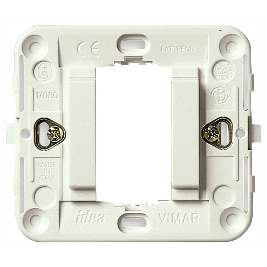 Vimar Idea 1-Module Mounting Frame, Smooth Front, Claws, 60 mm Round Box — Quality Boat Parts