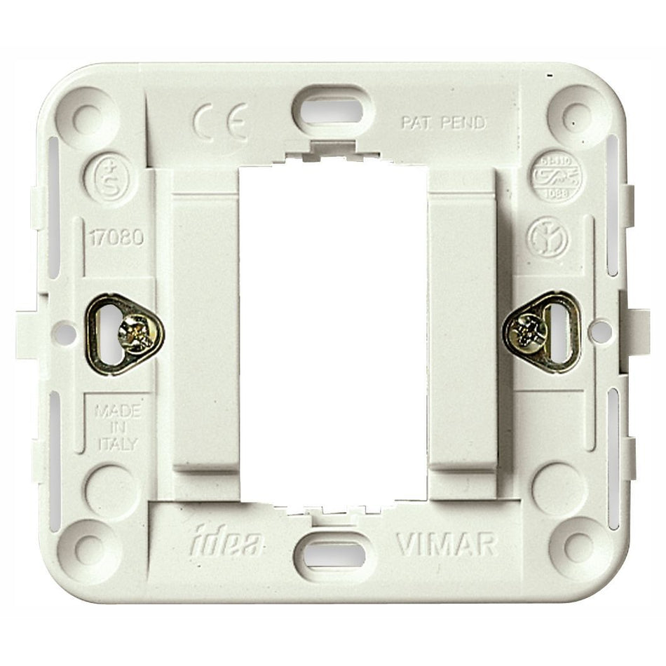 Vimar Idea 1-Module Mounting Frame, Smooth Front, Claws, 60 mm Round Box — Quality Boat Parts