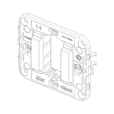 Vimar Idea 1-Module Mounting Frame, Smooth Front, Claws, 60 mm Round Box — Quality Boat Parts