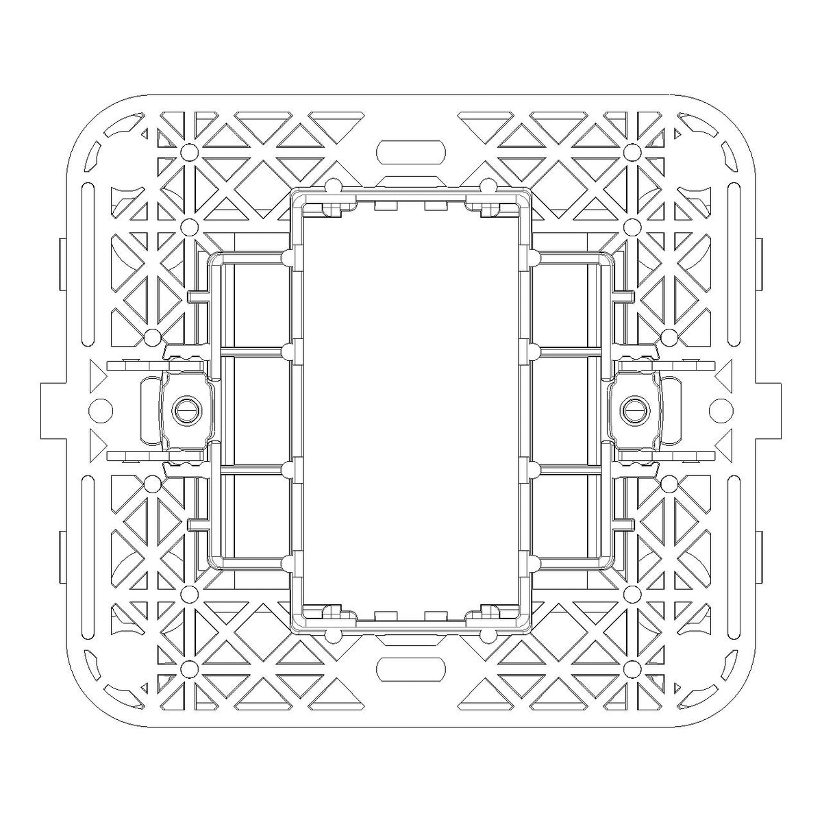 Vimar Idea 1-Module Mounting Frame, Smooth Front, Claws, 60 mm Round Box — Quality Boat Parts