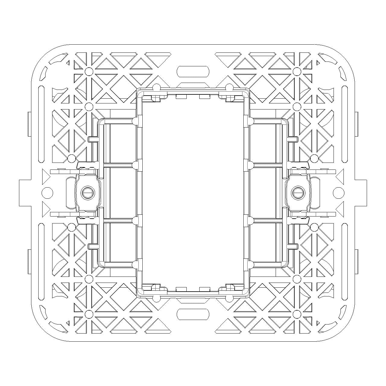 Vimar Idea 1-Module Mounting Frame, Smooth Front, Claws, 60 mm Round Box — Quality Boat Parts