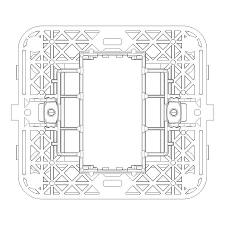 Vimar Idea 1-Module Mounting Frame, Smooth Front, Claws, 60 mm Round Box — Quality Boat Parts