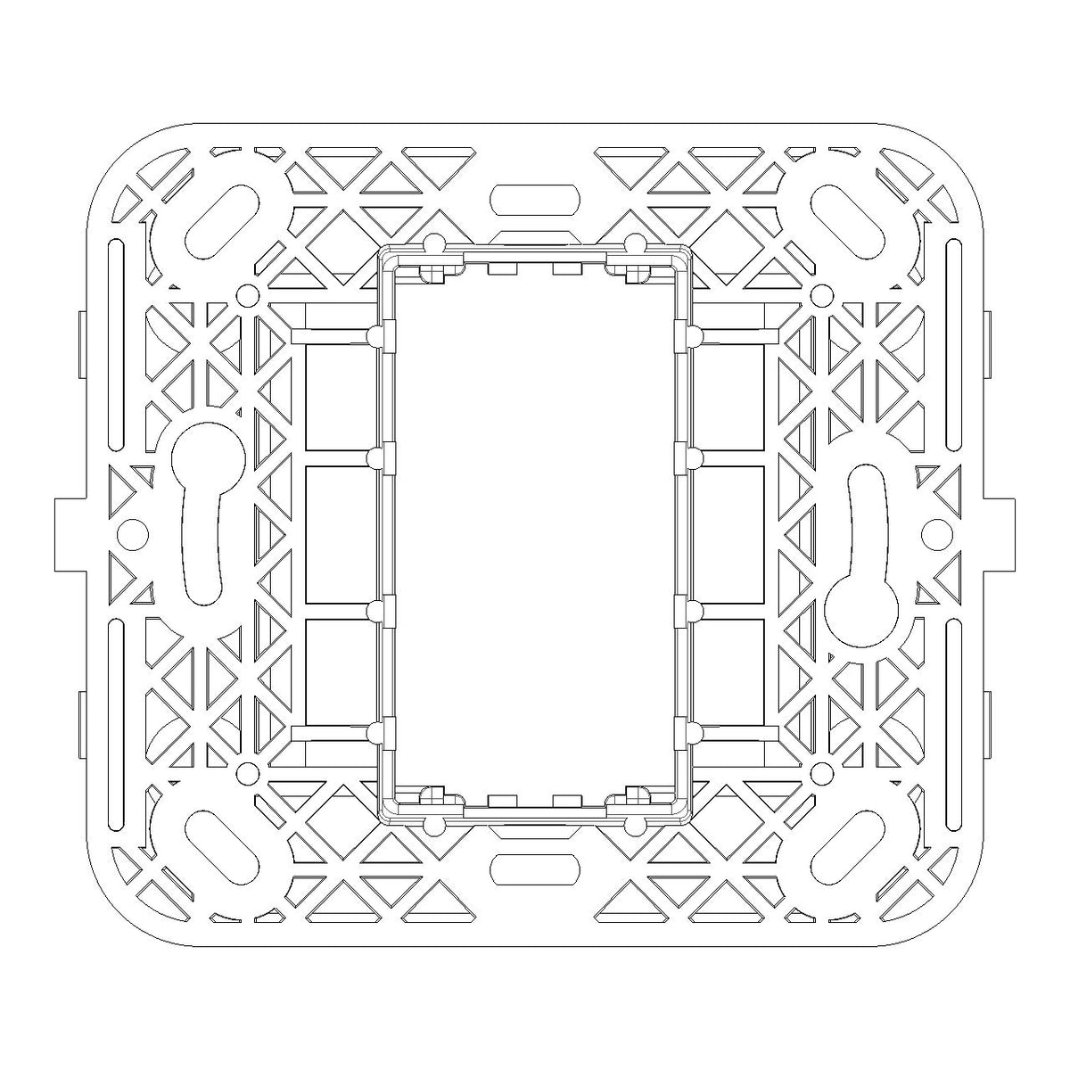Vimar Idea 17086 1-Module Mounting Frame, For 60 mm or 56x56 mm Flush Boxes, For 09971 Surface Boxes, Smooth Front, Without Screws, Thermoplastic — Quality Boat Parts