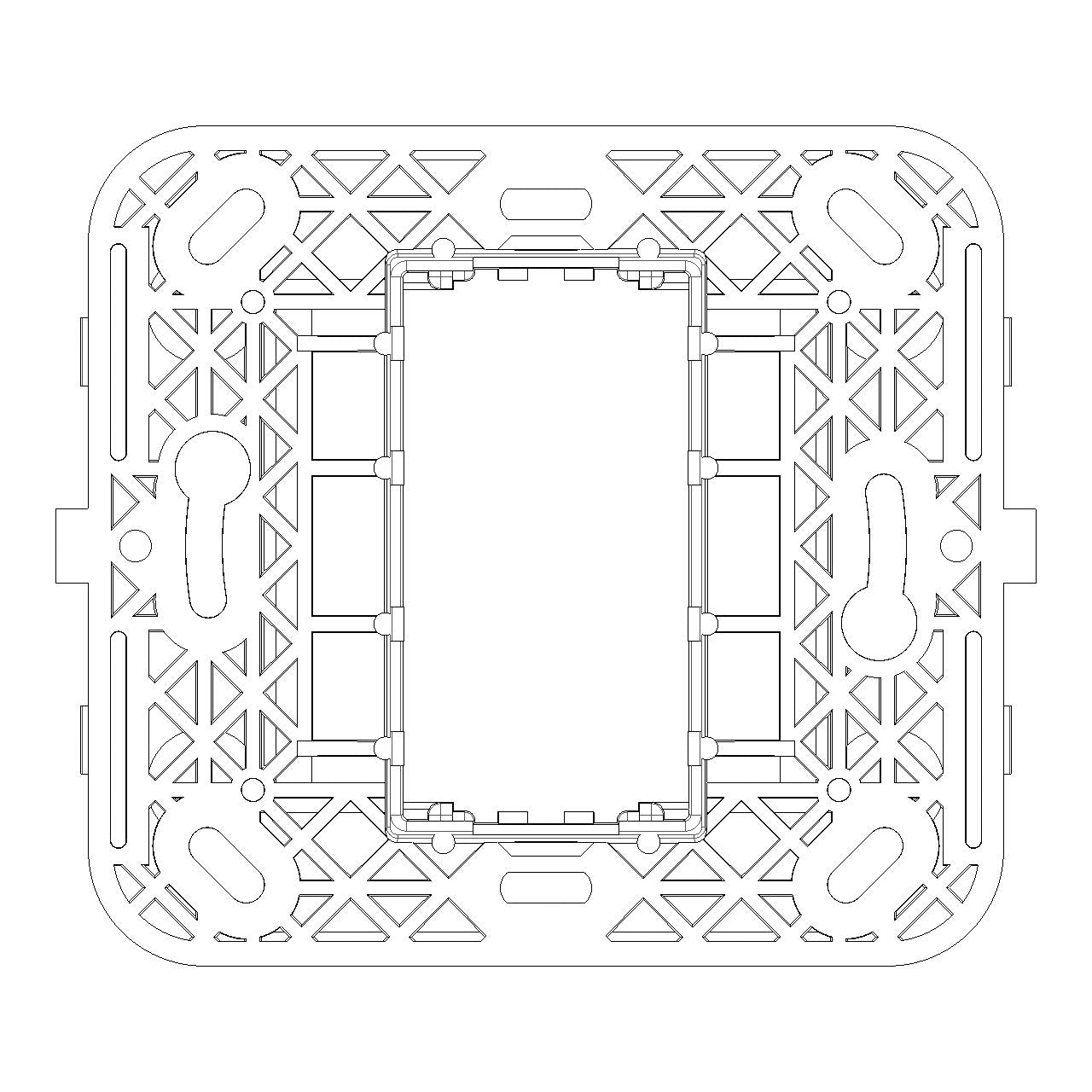 Vimar Idea 17086 1-Module Mounting Frame, For 60 mm or 56x56 mm Flush Boxes, For 09971 Surface Boxes, Smooth Front, Without Screws, Thermoplastic — Quality Boat Parts