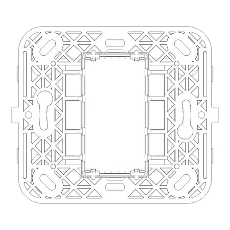 Vimar Idea 17086 1-Module Mounting Frame, For 60 mm or 56x56 mm Flush Boxes, For 09971 Surface Boxes, Smooth Front, Without Screws, Thermoplastic — Quality Boat Parts