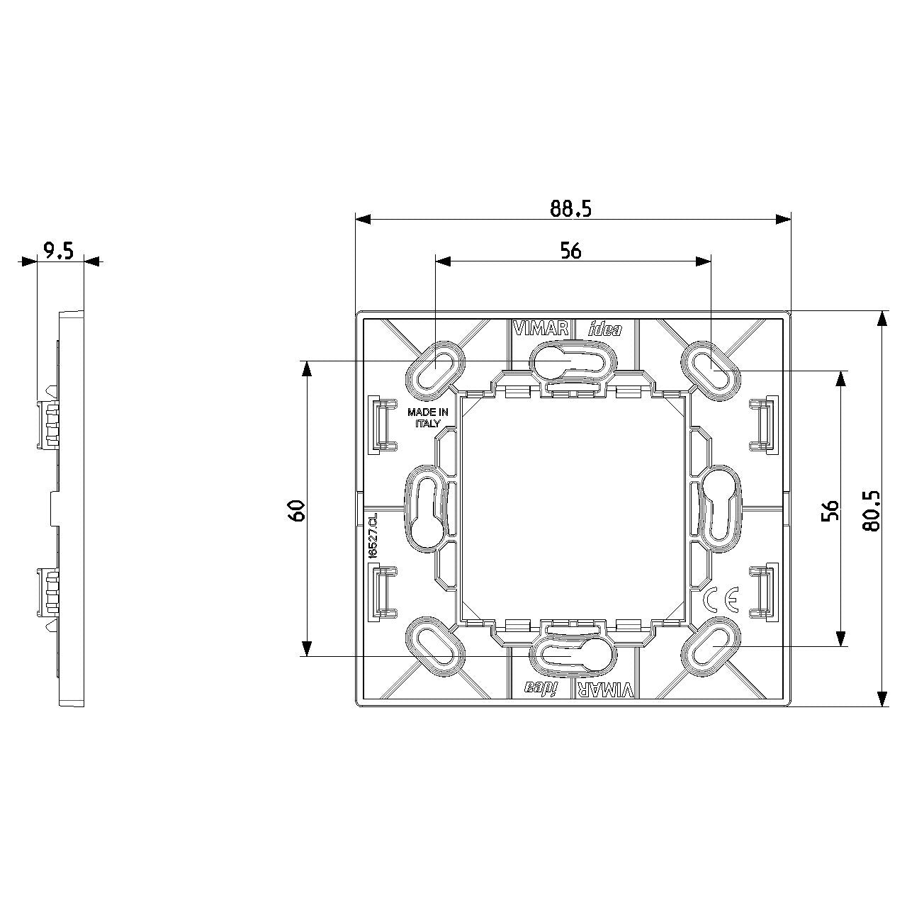Vimar IDEA RF Device Mounting Frame, 2-Module, For Ocean/Bluetooth/ZigBee Radio Controls — Quality Boat Parts