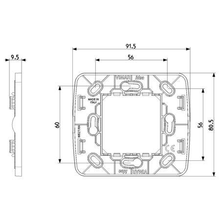 Vimar IDEA RF Device Mounting Frame, 2-Module, For Ocean/Bluetooth/ZigBee Radio Controls — Quality Boat Parts