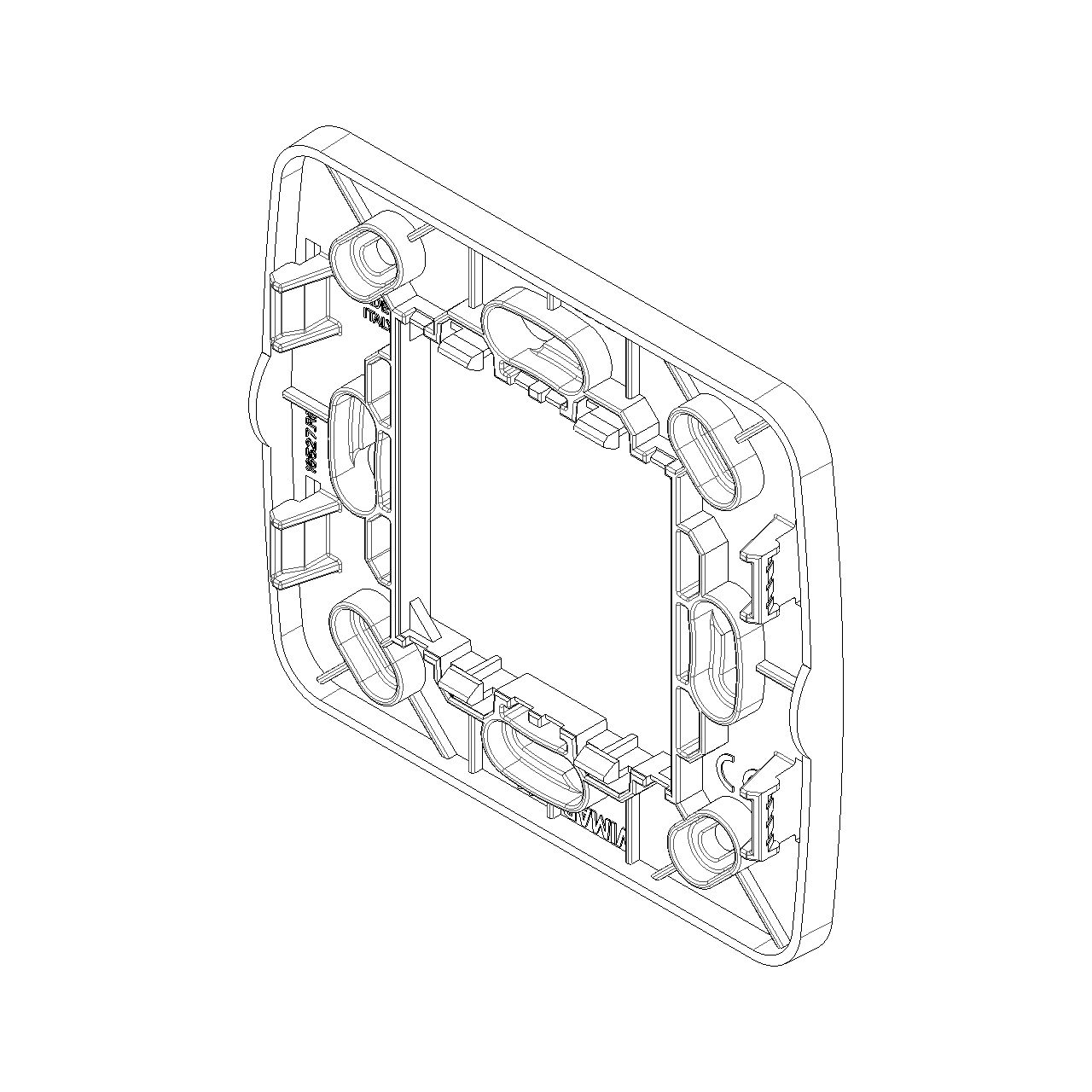 Vimar IDEA RF Device Mounting Frame, 2-Module, For Ocean/Bluetooth/ZigBee Radio Controls — Quality Boat Parts