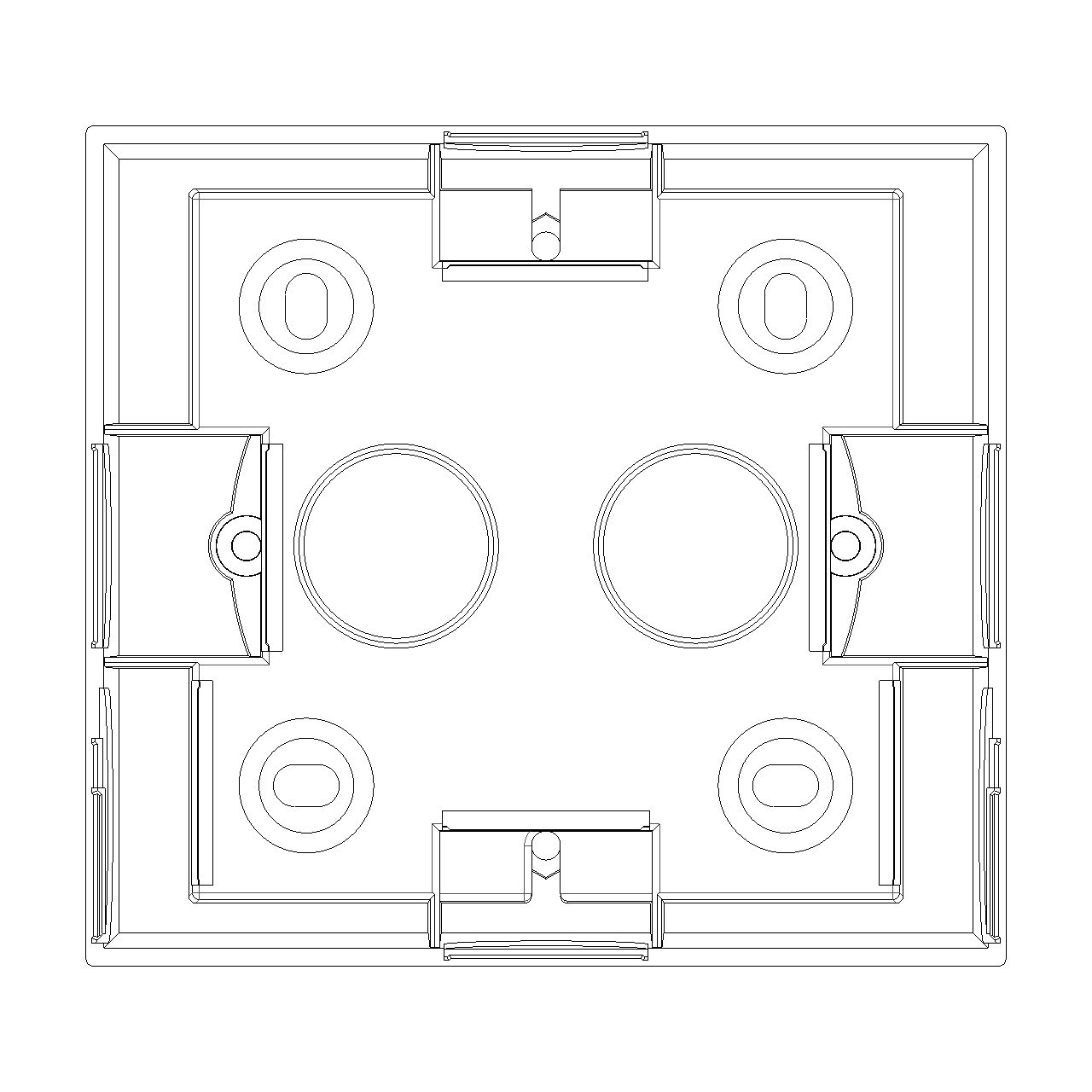 Vimar 09971 Surface Mounting Box, For Idea/Eikon/Plana, 1-2M, 43.5 mm Deep — Quality Boat Parts